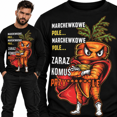 LONGSLEEVE ŚMIESZNY MARCHEWKOWE POLE